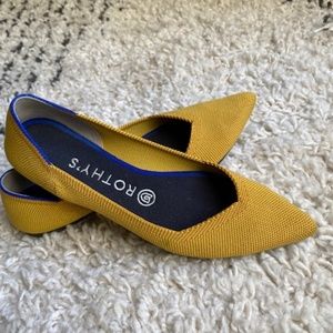 Rothy's Point Flat Marigold Size 8